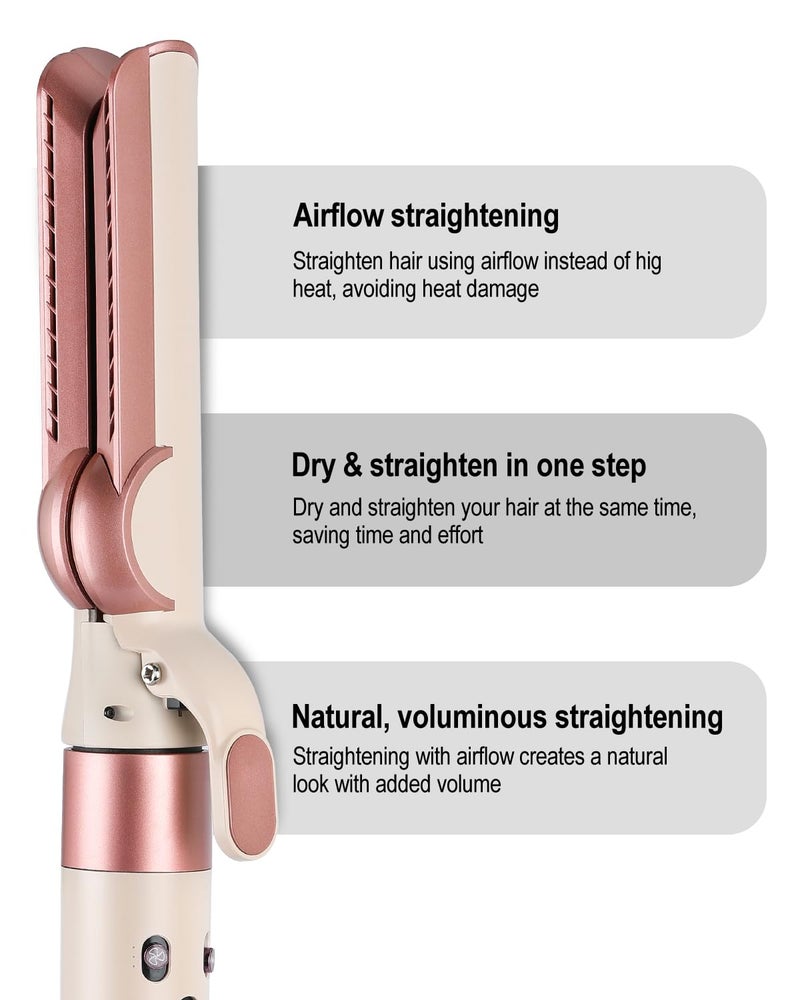 TEXOVYRAX Airflow attachment compatible with Dyson Airwrap Multi-Styler, No heat damage for Natural Straight Styling, fits HS01 HS05 i.d. Ceramic Pink - Image 3